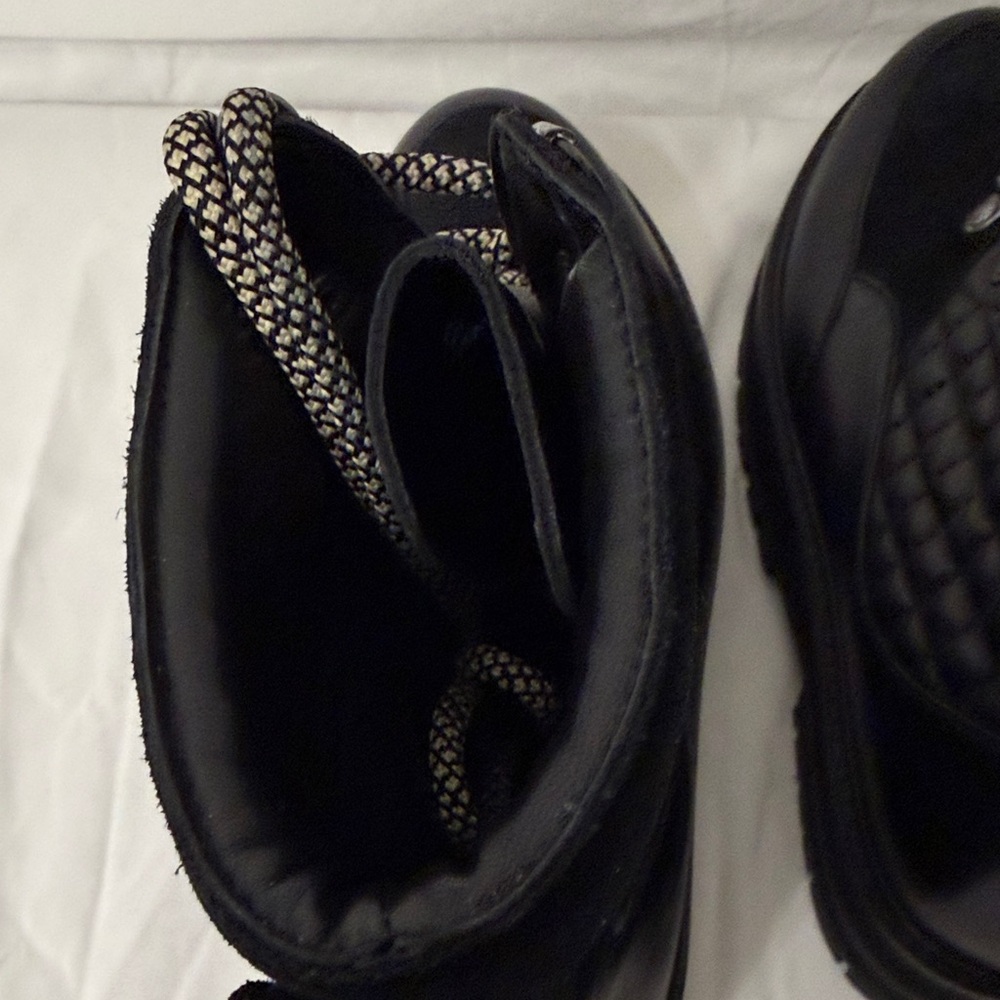 Black Quilted Combat Boots - Picture 7 of 12